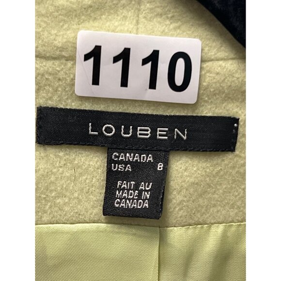 Vintage Louben Womens Wool & Cashmere Blend Mint Green Blazer Jacket Sz 8 - Picture 9 of 9